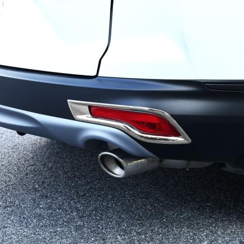 Chrome Rear Reflector Fog Light Foglight Lamp Cover Trim Bumper Molding Garnish Bezel Frame For Honda CR-V CRV 2017 2018