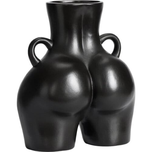 WU CHEN LONG Modern Arts Girl Bust And Ass Vase Mannequin Human Body Decor Ornaments Resin Flower Pot Home Decoration R5196