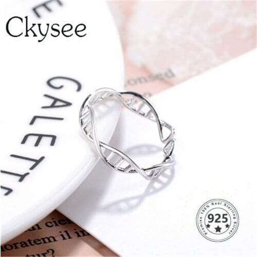 Ckysee 2021 Trend 925 Sterling Silver Creativy Open Ring For Women Adjustable Design Ring Silver 925 Jewelry