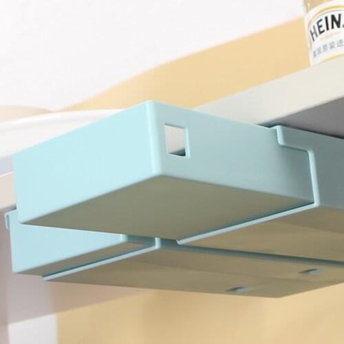 Creative Storage Drawers Free Punching Self-adhesive Space Saving Kitchen Desk Sundries Stationery Container Accessory TSLM1