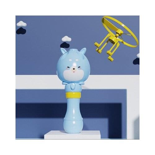 Bamboo dragonfly bubble machine flying bubble machine blowing bubble childrens stick holding water bamboo dragonfly net red toy