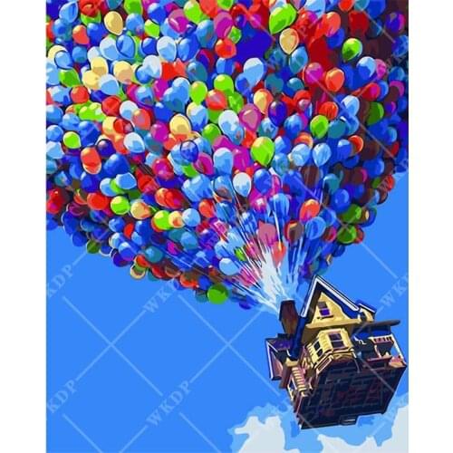 Colorful Balloon Painting By Numbers For Adults DIY Kits HandPainted On Canvas Picture Drawing Coloring Paint By Numbers