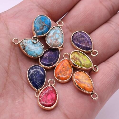 Natural Emperor Stones Pendant Water Drop Shape Fine Pendant for Women Jewelry Pendant Gift Size 11x20mm