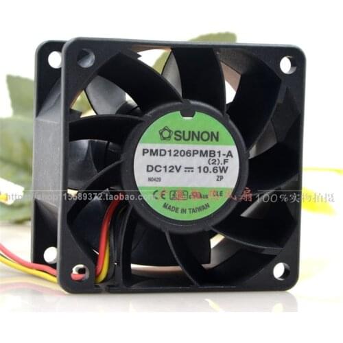 6038 Double Ball 12V 11.2W 6CM Server Chassis Fan PMD1206PMB1-A