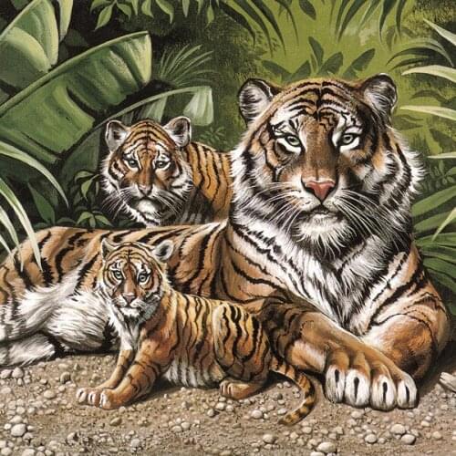 3D painting large murals seamless wallpaper tiger forest animals backdrop Park Attractions Custom Size