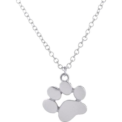 Cute Cat Dog Paw Necklace for Women Animal Paw Pendant Necklace Cute Long Chain Pet Accessories