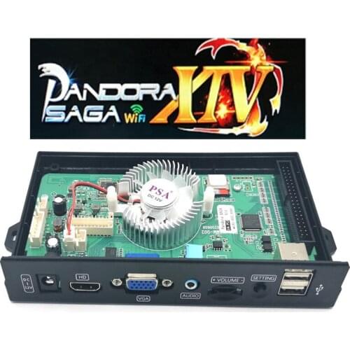 Pandora Saga XIV wifi 70*3D Games Arcade PCB Board 3390 in 1 Support 3/4 player Family Version Free Play Coin Video HDMI VGA
