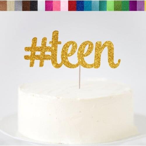 Personalized Hashtag Teen Cake Topper,13 Cake Topper, 13th Birthday Topper, Teenager Cake Topper, 13th Birthday Party Decor