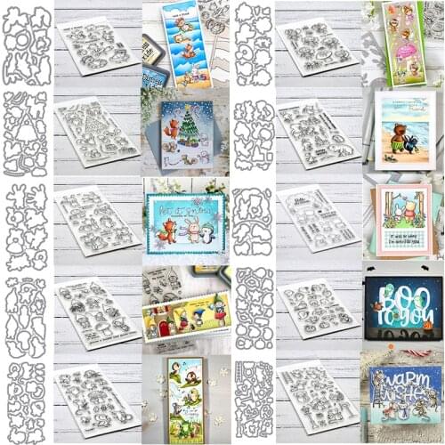 Beach Play Garden Party Fairy Dance Little Animals Gnomes Trees Clear Stamps and Dies for DIY Scrapbooking Cards Craft 2020 New