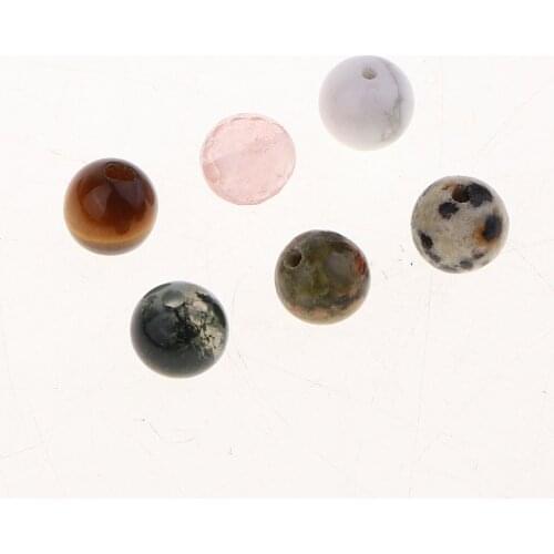 Prettyia 180X Natural Gemstone Bead Round Loose Beads For DIY