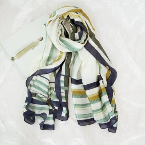 2018 Luxury Brand Womens Scarf Lady Silk Scarves Sun Screen Over Weight Print Soft Shawls Pashmina Foulard Femme Bandana 007