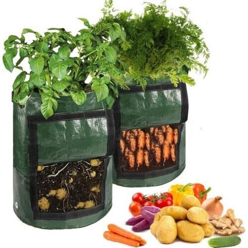 500pcs Potato Cultivation Planting Woven Fabric Bags Garden Pots Planters Vegetable Planting Bags Grow Bag Farm Garden Tool