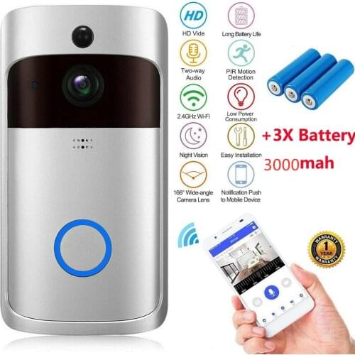 Smart Doorbell Camera WIFI Wireless Call Intercom Video for Apartments Door Bell Night Vision for Phone Home Security Cameras