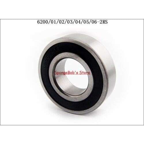 1-3pcs/Lot 6200-2RS / 6201-2RS / 6202-2RS / 6203-2RS / 6204-2RS / 6205-2RS Rubber Sealed Deep Groove Ball Miniature Bearing