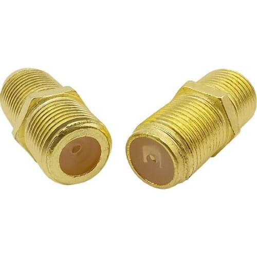1PCS F-Type Female Barrel Coupler Adapter Straight Through Head F Female to F Female Jack RF Coaxial RG6 Coax Cable Connector
