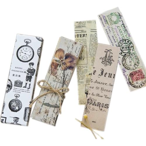 10boxes/lot NEW Retro Collection series bookmark set 30pcs/set DIY multifunctional cards for students nice gift book marks