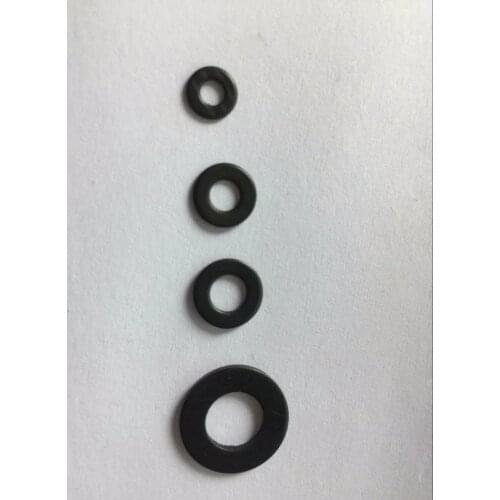 20pcs M10 M12 M14 M16 M18 Black Carbon Steel Flat Washer Plain Wash Insulation Gasket Metal Gasket Screw Gasket