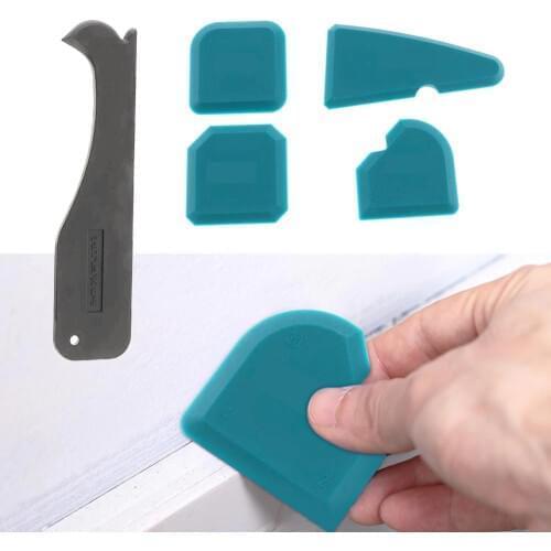 5Pcs Scraper Tool Window Door Silicone Sealant Spreader Spatula Scraper Cleaning Tile Dirt Floor Silicone Caulking Tool