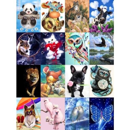 5d Diamond Painting Diy Cartoon Animal Customizable Mosaic Home Decoration Imitation Cross Stitch Diamond Painting