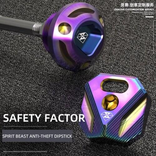 Spirit Beast Motorcycle Anti-theft Oil Dipstick Anti-prying Oil Cap Dipstick Gauge For Honda Benelli-BJ600 Yamaha And GY6 Engine