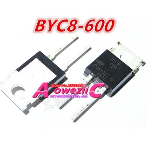 Aoweziic 2018+ 100% new imported original BYC8 BYC8-600 TO-220 BYC8X BYC8X-600 BYC8X-600P TO-220F rectifier diode 8A 600V