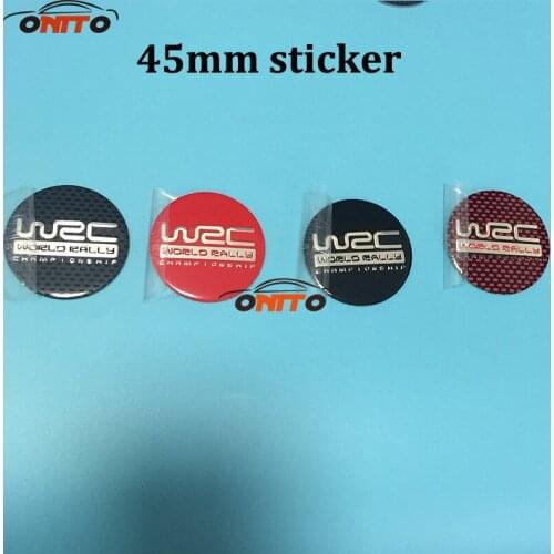 Car Accessories 4pcs/lot 45MM car center cap logo car wheel center hub cap emblem Dust-proof badge Sticker For WRC emblem