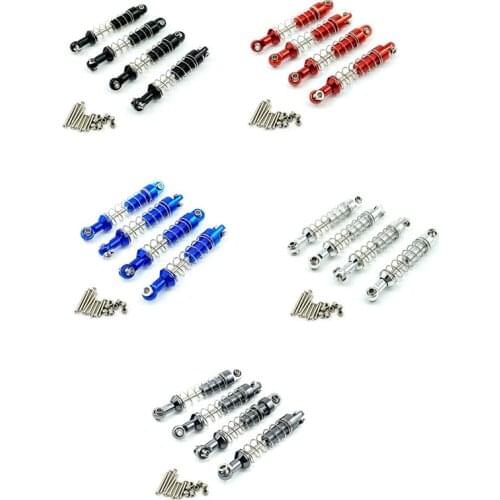 For MN D90 MN-90 MN99S WPL C14 C24 C34 RC Car 4Pcs Metal Shock Absorber Damper Upgrade Parts Accessories