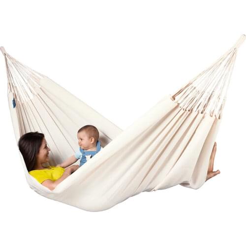 The Double Brazilian Style Hammocks are tightly woven with 100% cotton cloth