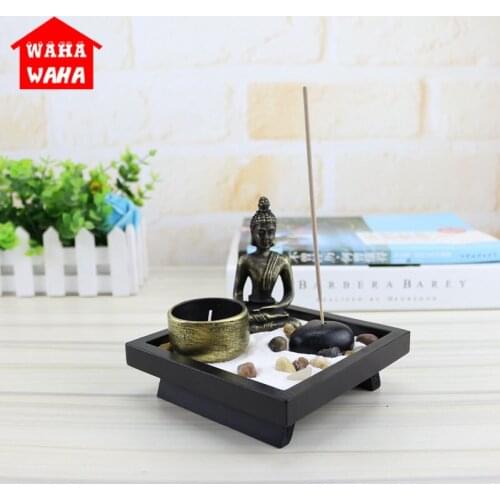Zen Sandbox Buddha Statue Aromatherapy Candlestick Creative Home Practical Decoration Chinese Home Decoration Candle Holder