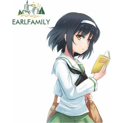 EARLFAMILY 13cm x 7.6cm for Reizei Mako GIRLS Und PANZER Car Stickers Creative Scratch-Proof Decals Car Door Protector
