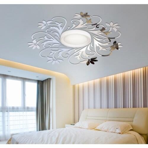 European Mirror sticker for ceilling decoration, DIY Top ceilling mirror wall sticker , top lighting the ceiling Chandelier