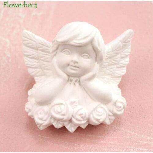 Angel Soap Molds Rose Flower Resin Candle Silicone Mold Gypsum Diffuser Clay Candy Moulds Form of Cake Handmade Soap Tools