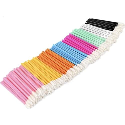 Disposable lip brush, lipstick, lip gloss, lip gloss, disposable lipstick applicator stick makeup tool set (8-color combination)