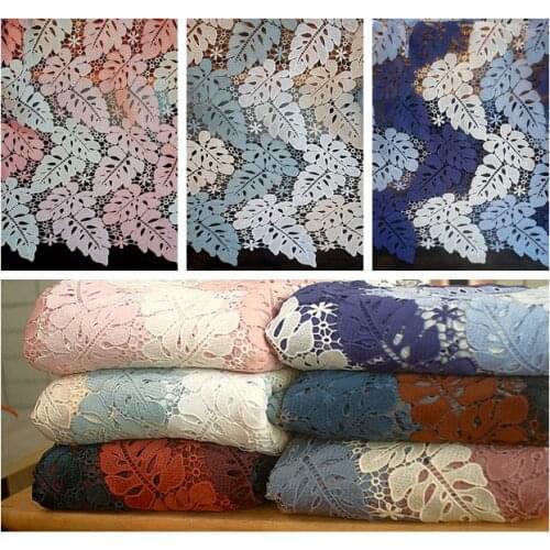 Lace Hollow Embroidery Leaf Clothing Fabric Dress Womens Bag Skirt Lace Fabric Tablecloth Decoration Handmade Diy Fabric