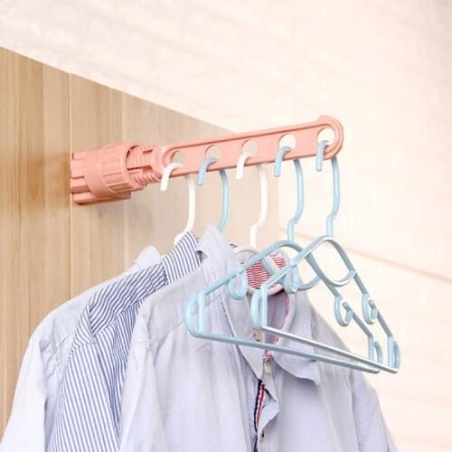 5 Holes Hanging Drying Rack Fixable on Doors Windows Multifunction Telescopic Home Indoor Space Saving Hanger Clothes Storage