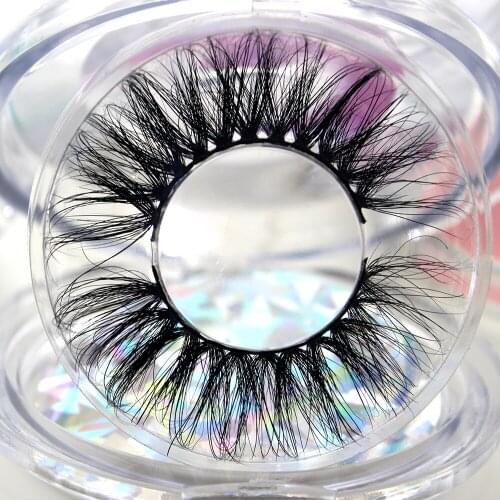 LASH TIMES 25MM Mink Eyelashes Dramatic Real Mink Hair with Round Box Long Thick Dramatic Eyelashes Makeup 3d Mink lashes Bulk