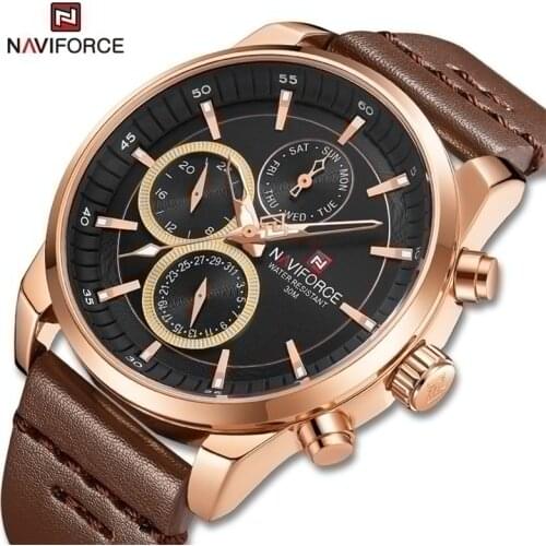 NAVIFORCE Mens Waterproof Watch