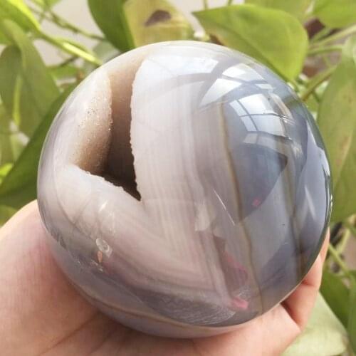 Sphere Natural Agate Geode Quartz Crystal Druzy Ball Home Furnishing Wedding Decoration Energy Point Stone Globe Reiki Healing