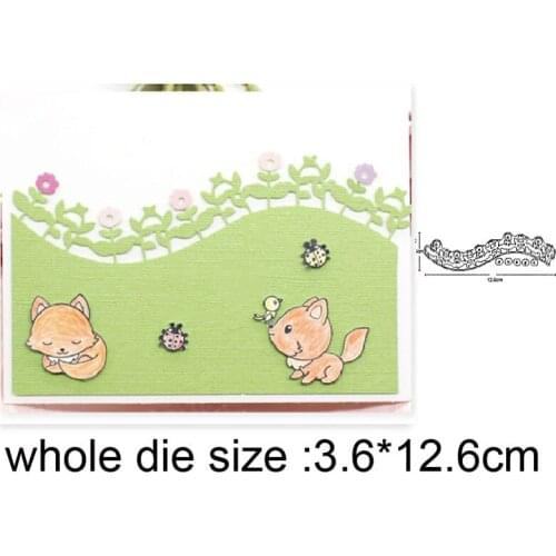 Craft dies Wildflower Strip Border Metal Cutting Dies Stencils Dies for DIY Scrapbooking dies Album Paper Card Embossing Die Cut