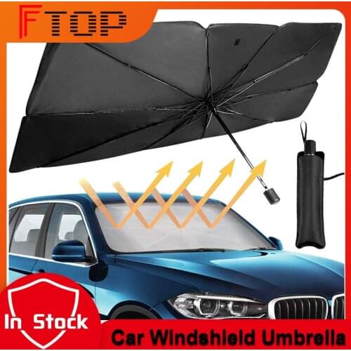 Foldable Car Windshield Sun Shade Umbrella 145Cm For Suv Car Uv Cover Sunshade Heat Insulation Front Window Interior Protection