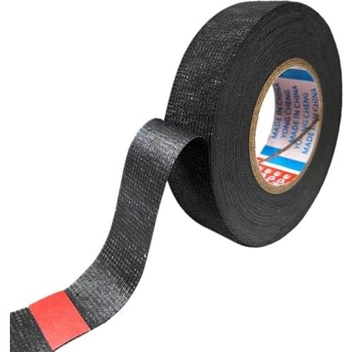 15M Heat-resistant Flame Retardant Tape Coroplast Adhesive Cloth Tape For Car Cable Harness Wiring Loom Protection Accessories