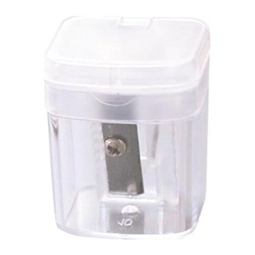 Simple Transparent Pencil Sharpener Manual Pencil Cutting Rotary Sharpener School Office Stationery Supplies