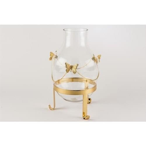 Mikasa Moor Gold Butterfly 3 Pedestal Vase 36 cm