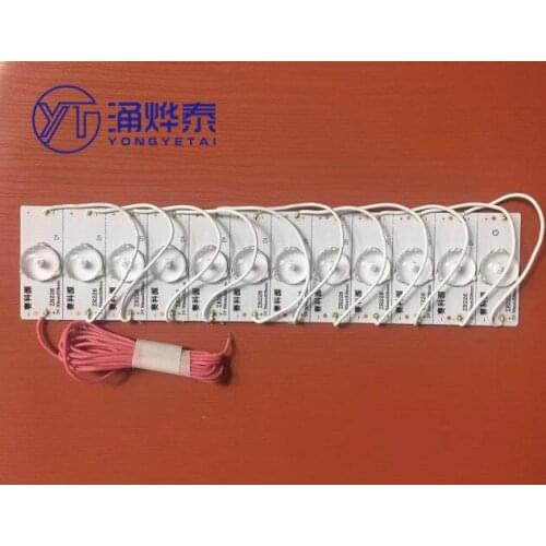 YYT 12PCS/Set LCD TV light bar LED universal backlight light bar universal modification convex mirror 3V6V lamp beads