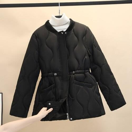 Women Winter Jacket 2021 New Korean Parka Loose Student Down Cotton Coat Short Fashion Zipper Black Female Parkas Coat Outerwear