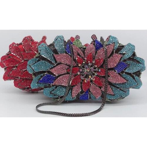 Women red Crystal diamond Clutch purse Purses Evening Bags Hard Case Ladies Party Cocktail Rhinestones Handbags shoulder bags