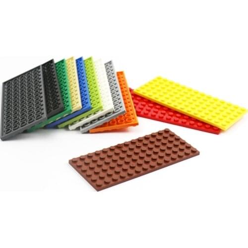 50 pieces DIY Enlighten Building Blocks Brick Part 3456 Plate 6 x 14 Base Plate for House Figures Flower Grass