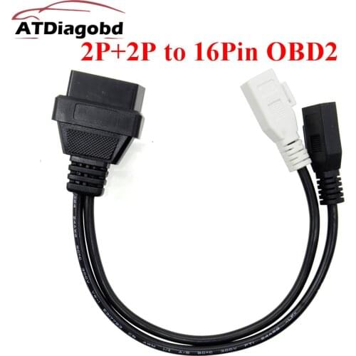 2P+2P to 16Pin OBD2 Cable VAG Adapter For AUDI 2X2 OBD1 OBD2 Car Diagnostic Cable 2P+2P to 16Pin Female Connector for VW/Skoda