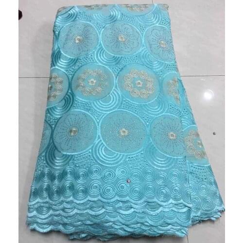 African Dry Lace Fabric Swiss Voile With Stones Swiss Cotton Lace High Quality 2020 Teal Lace Fabrics For Wedding M3270