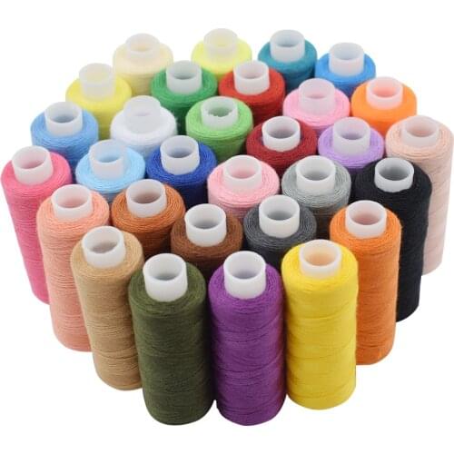 30Pcs Colorful 250 Yards machine embroidery thread sewing threads cotton thread craft patch steering-wheel supplies